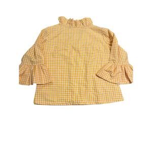 Elizabeth Wilson Katherine top yellow gingham size XL